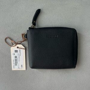 Tecovas Black Leather Zip Wallet